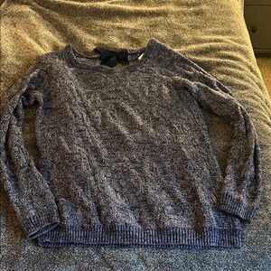 LC Lauren Conrad Heathered Navy Crewneck Sweater